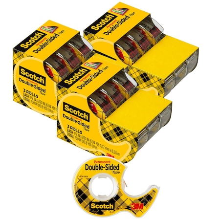 Scotch Double Sided Tape, 9PK 3136